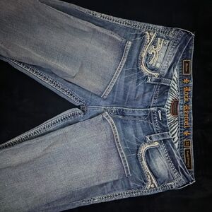 Rock Revival Embellished Blue Jeans
